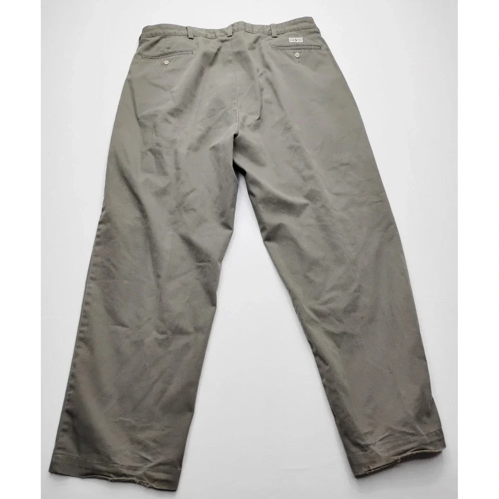 Polo Ralph Lauren Andrew Pleated Pants Mens 38x30 Classic Chino Casual Work Y2K